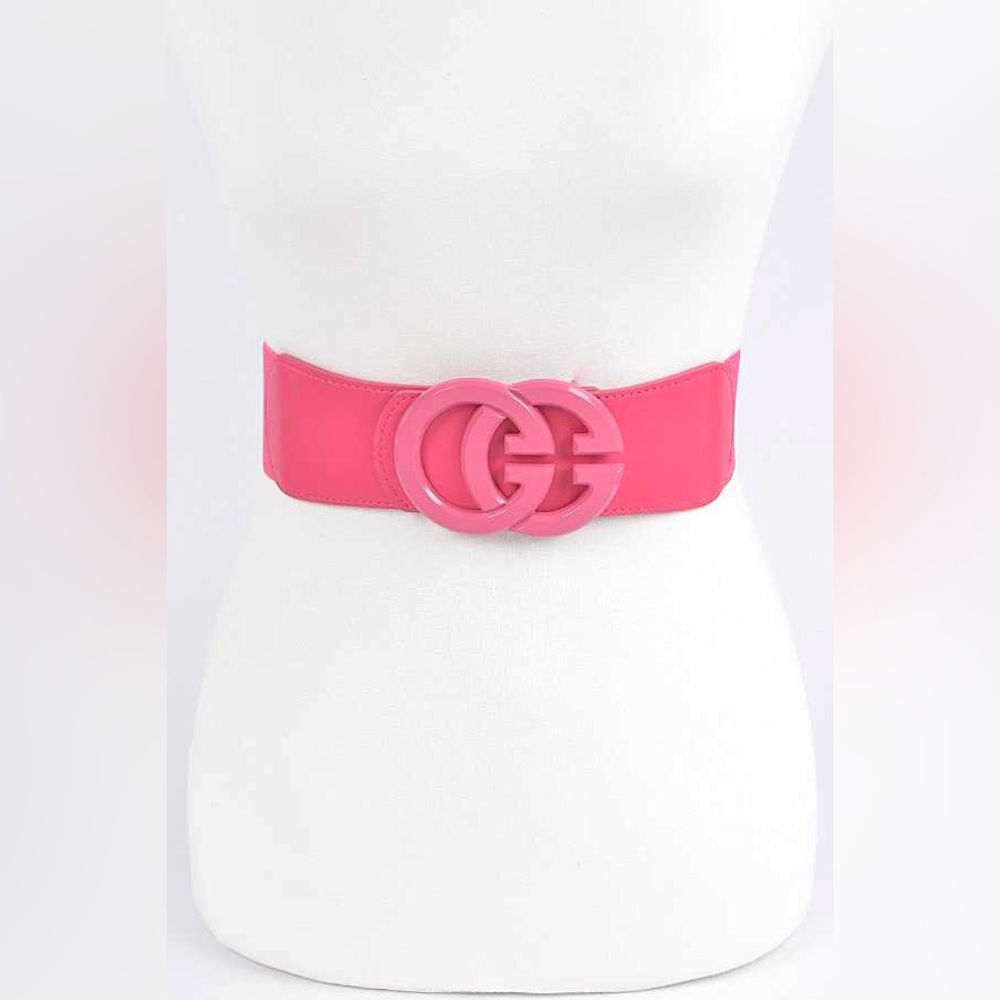 One Size Logo Elastic Statement Belt